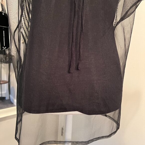 NWT INC Black Jubilant 2 piece Sheer Sequin Top with Built in Camisole, Size M - Picture 14 of 16